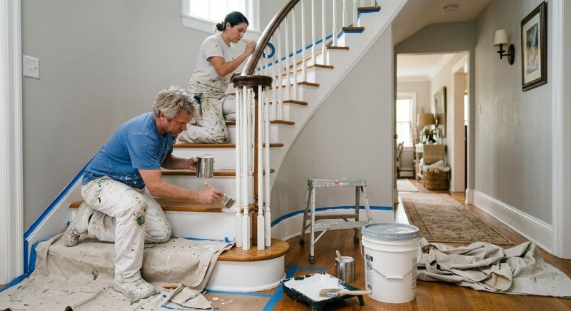 Banister Painting in Kansas City, KS