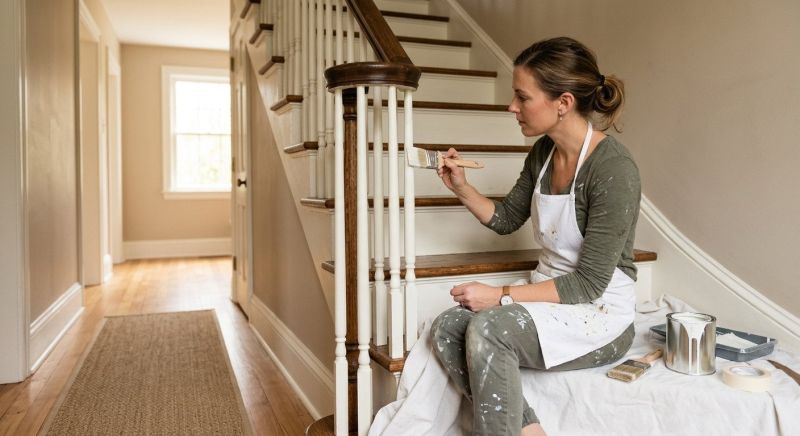 Interior Railing Painting in Wilmington, NC